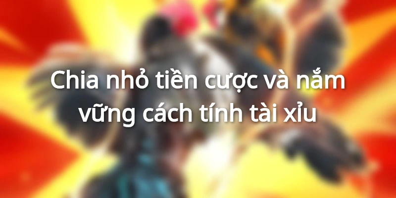 Chia nhỏ tiền cược khi áp dụng cách tính game tài xỉu