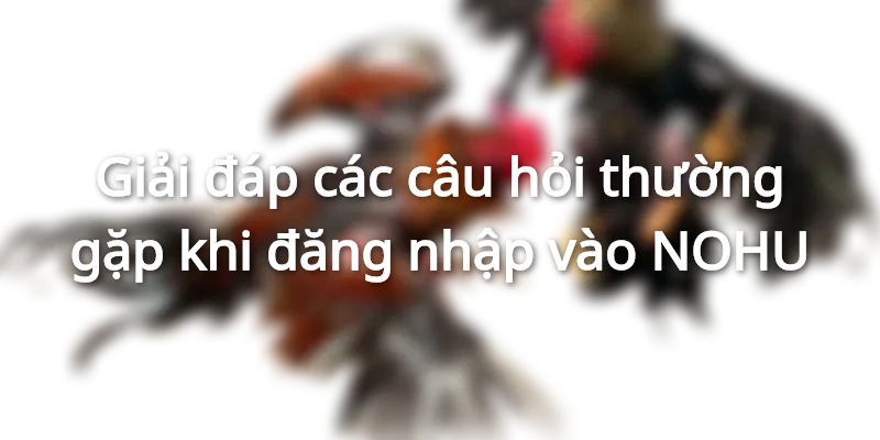 Chuyên mục giải đáp các câu hỏi về quá trình đăng nhập NOHU