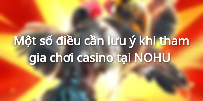 Một số điều cần lưu ý khi tham gia chơi casino tại NOHU